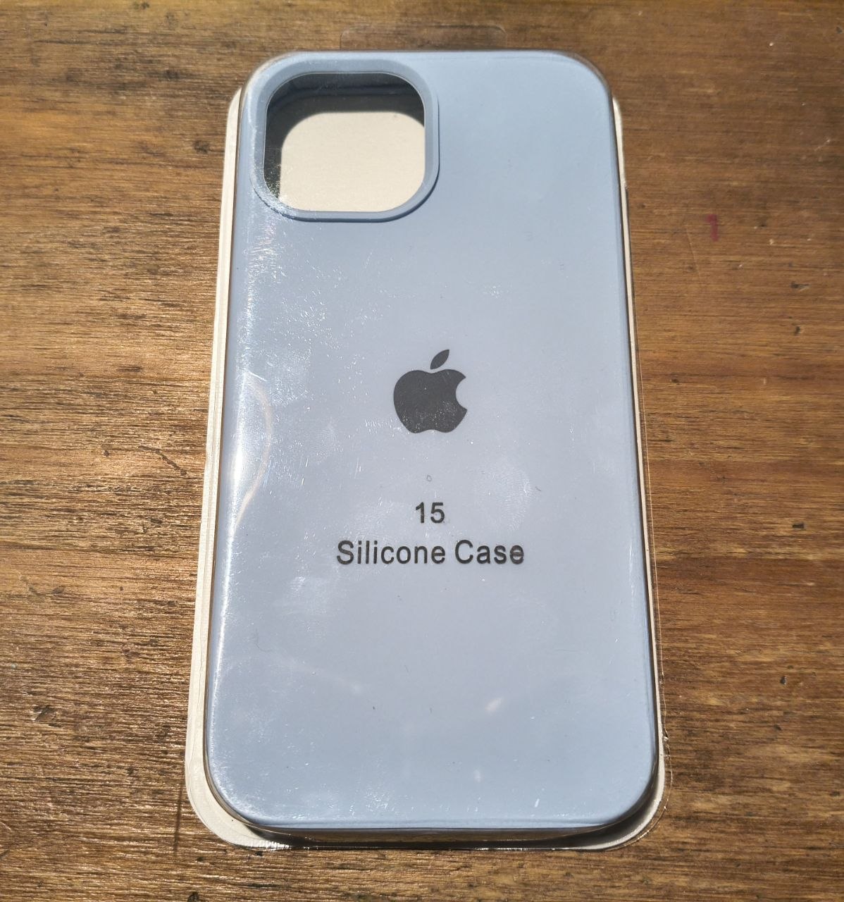 Funda Iphone 15 Silicon Case Celeste